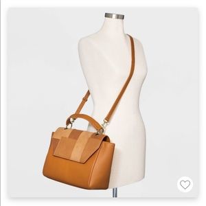 Universal Thread Top Handle Shoulder Handbag -Tan